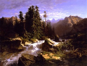 A river coming from the mountains